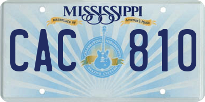MS license plate CAC810
