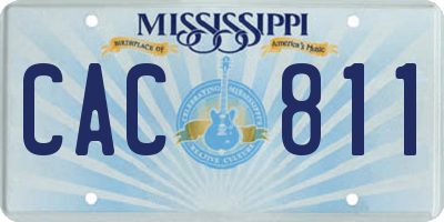 MS license plate CAC811