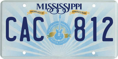 MS license plate CAC812