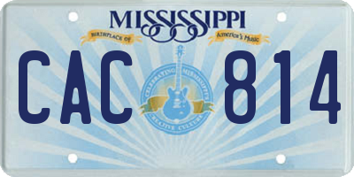 MS license plate CAC814