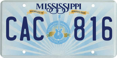 MS license plate CAC816