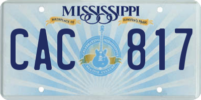 MS license plate CAC817