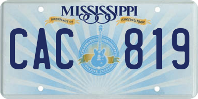 MS license plate CAC819