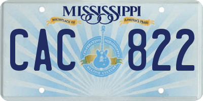 MS license plate CAC822