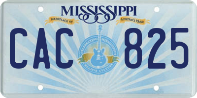 MS license plate CAC825