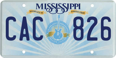 MS license plate CAC826