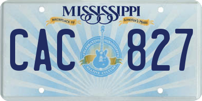 MS license plate CAC827