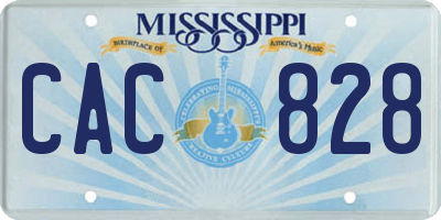 MS license plate CAC828