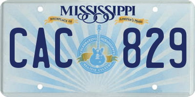 MS license plate CAC829