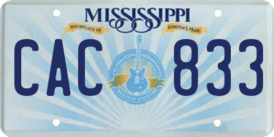 MS license plate CAC833