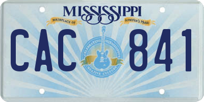 MS license plate CAC841