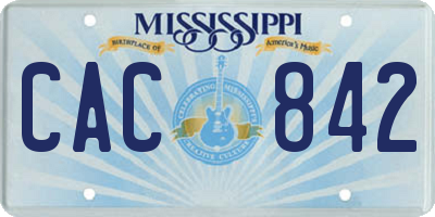 MS license plate CAC842