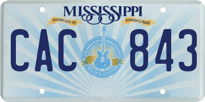 MS license plate CAC843