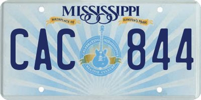 MS license plate CAC844