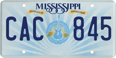 MS license plate CAC845