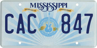 MS license plate CAC847