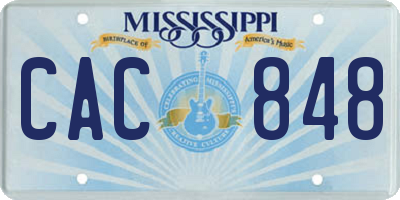 MS license plate CAC848