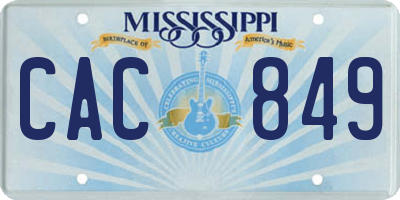 MS license plate CAC849
