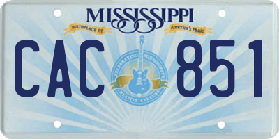 MS license plate CAC851