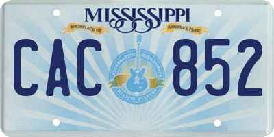 MS license plate CAC852