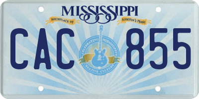 MS license plate CAC855