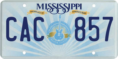 MS license plate CAC857