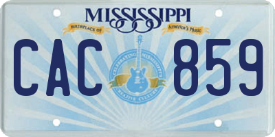 MS license plate CAC859