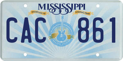 MS license plate CAC861