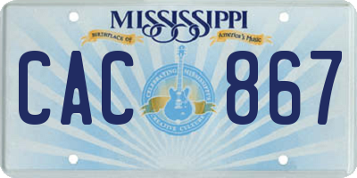 MS license plate CAC867