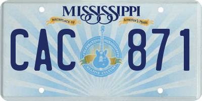 MS license plate CAC871