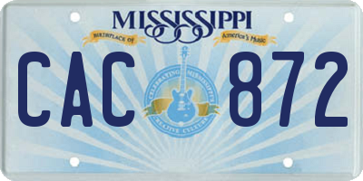 MS license plate CAC872