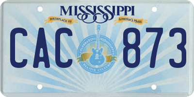 MS license plate CAC873