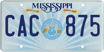 MS license plate CAC875
