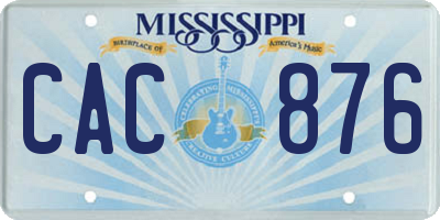 MS license plate CAC876