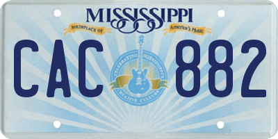MS license plate CAC882