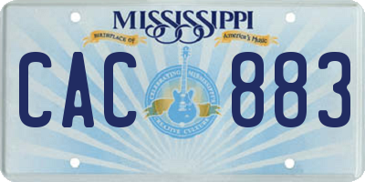 MS license plate CAC883