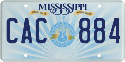MS license plate CAC884