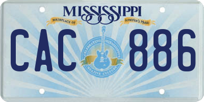 MS license plate CAC886