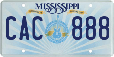 MS license plate CAC888