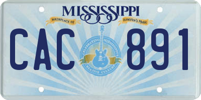 MS license plate CAC891