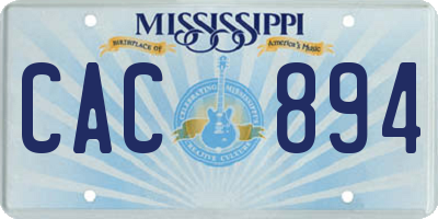 MS license plate CAC894