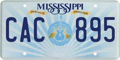 MS license plate CAC895