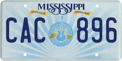 MS license plate CAC896