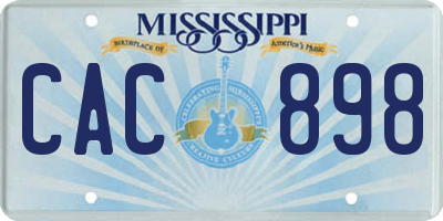 MS license plate CAC898