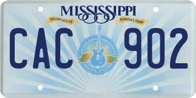 MS license plate CAC902