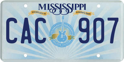MS license plate CAC907