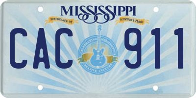 MS license plate CAC911