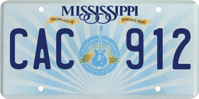 MS license plate CAC912