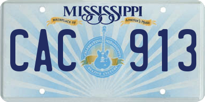 MS license plate CAC913