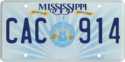 MS license plate CAC914